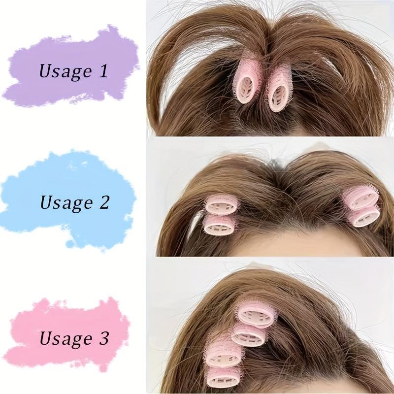 12PCS Hair Rollers With Clip Volumizing Hair Root Clips Bangs Curler