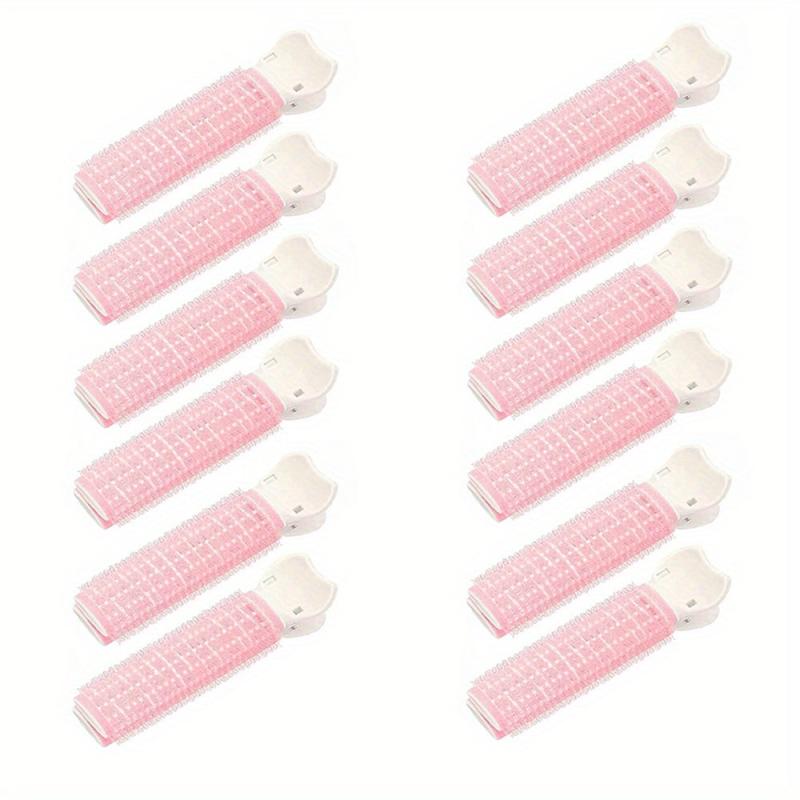 12PCS Hair Rollers With Clip Volumizing Hair Root Clips Bangs Curler