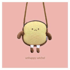 Cartoon Bread Shape Tote Bag Shoulder Bag for Students