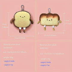 Cartoon Bread Shape Tote Bag Shoulder Bag for Students