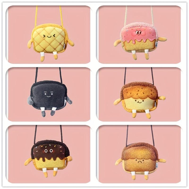Cartoon Bread Shape Tote Bag Shoulder Bag for Students