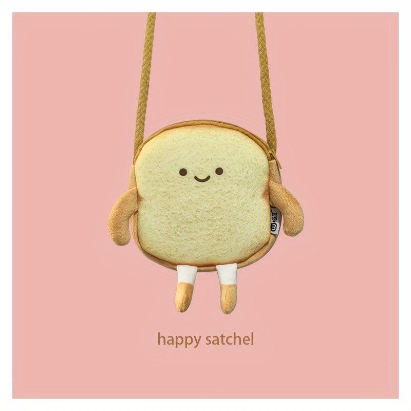 Cartoon Bread Shape Tote Bag Shoulder Bag for Students