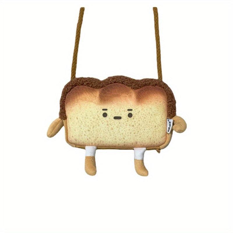 Cartoon Bread Shape Tote Bag Shoulder Bag for Students