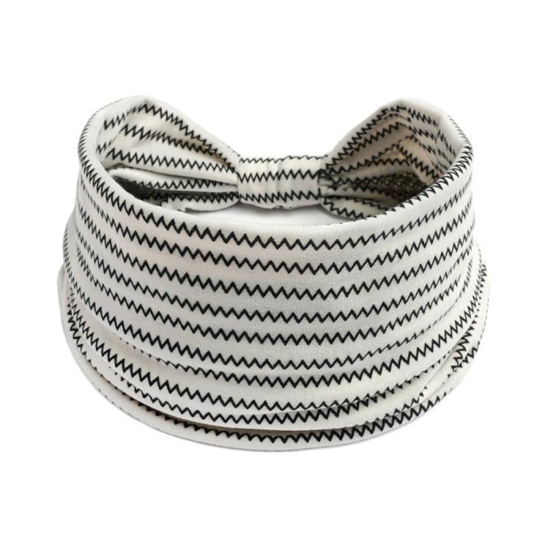 Striped Pattern Yoga Sports Headband Wide Stretchy Hairband