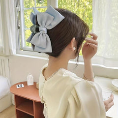 Large Bowknot Hair Claw Clip Strong Hold Grip Hair Jaw Clip