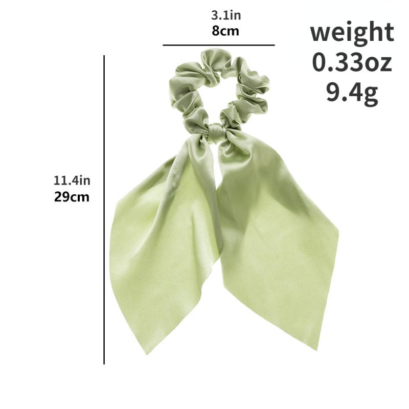 Silk Scarf Hair Tie Non Slip Scrunchie Ponytail Holder Elastic Headwear