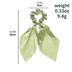 Silk Scarf Hair Tie Non Slip Scrunchie Ponytail Holder Elastic Headwear