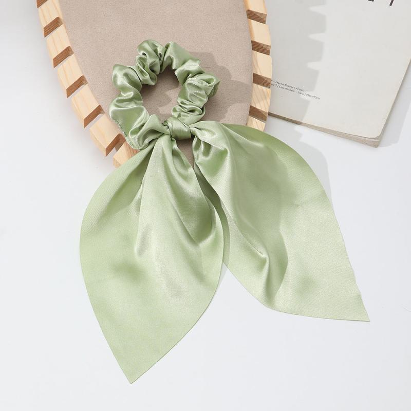 Silk Scarf Hair Tie Non Slip Scrunchie Ponytail Holder Elastic Headwear