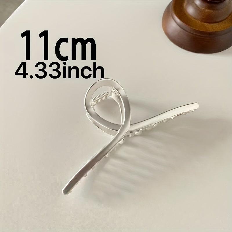 Golden Metal Rhinestone Hair Clip Hair Claw Shark Claw Hair Accessories