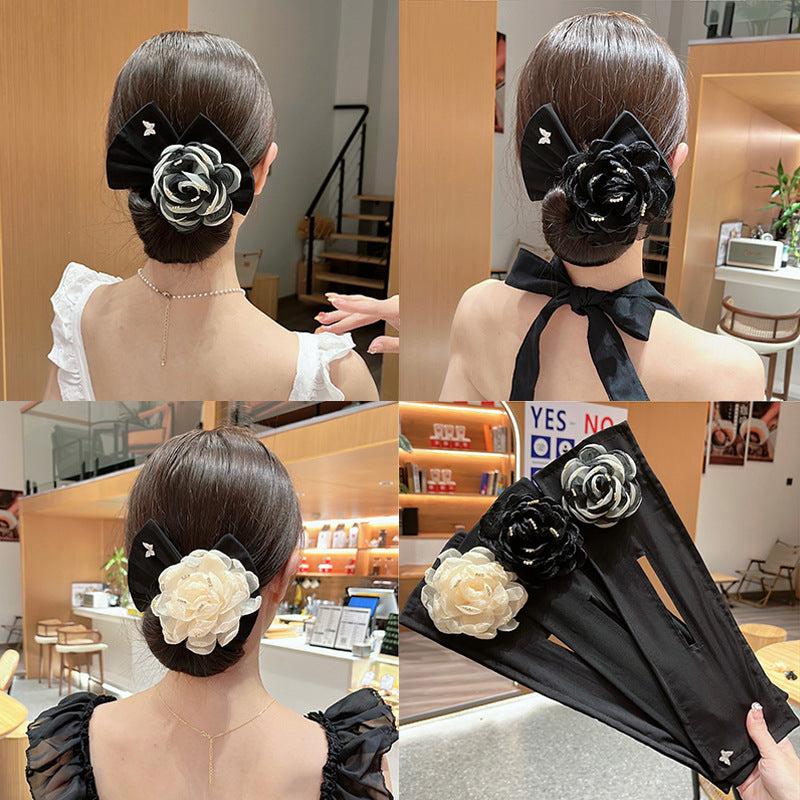 Flower & Bow Hair Bun Maker Hair Curler Hair Accessory