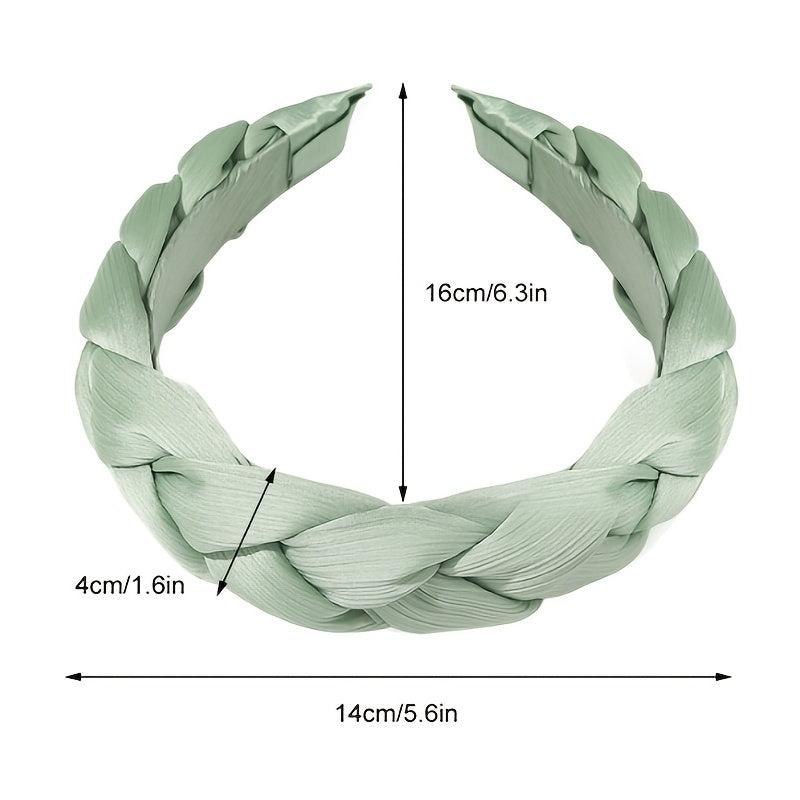 80s Retro Style Headbands For Women Satin Cloth Elastic Cross Fabric Hair Band