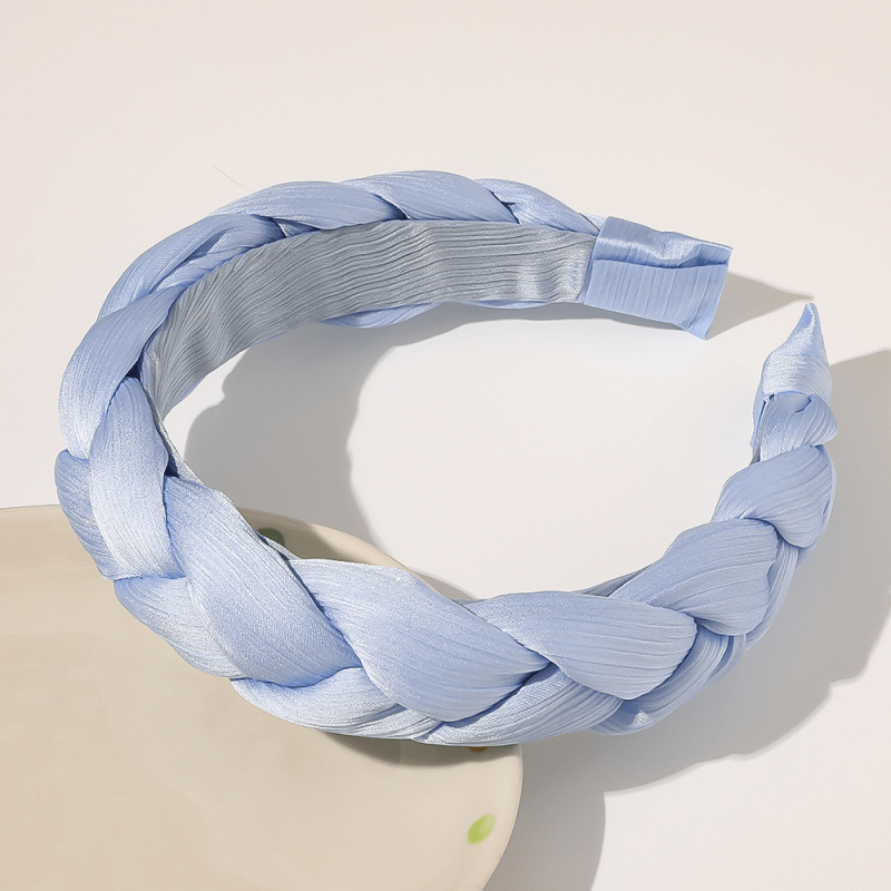 80s Retro Style Headbands For Women Satin Cloth Elastic Cross Fabric Hair Band