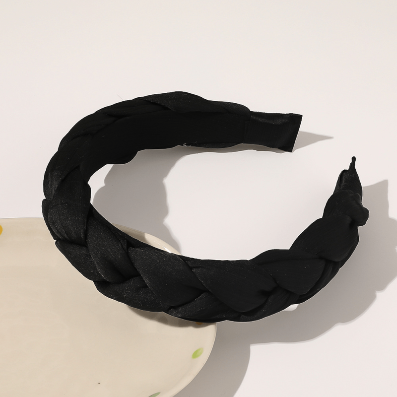 80s Retro Style Headbands For Women Satin Cloth Elastic Cross Fabric Hair Band