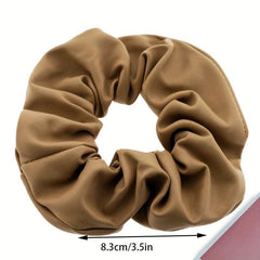 20PCS Pu Leather Hair Tie Scrunchie Hair Rope For Women