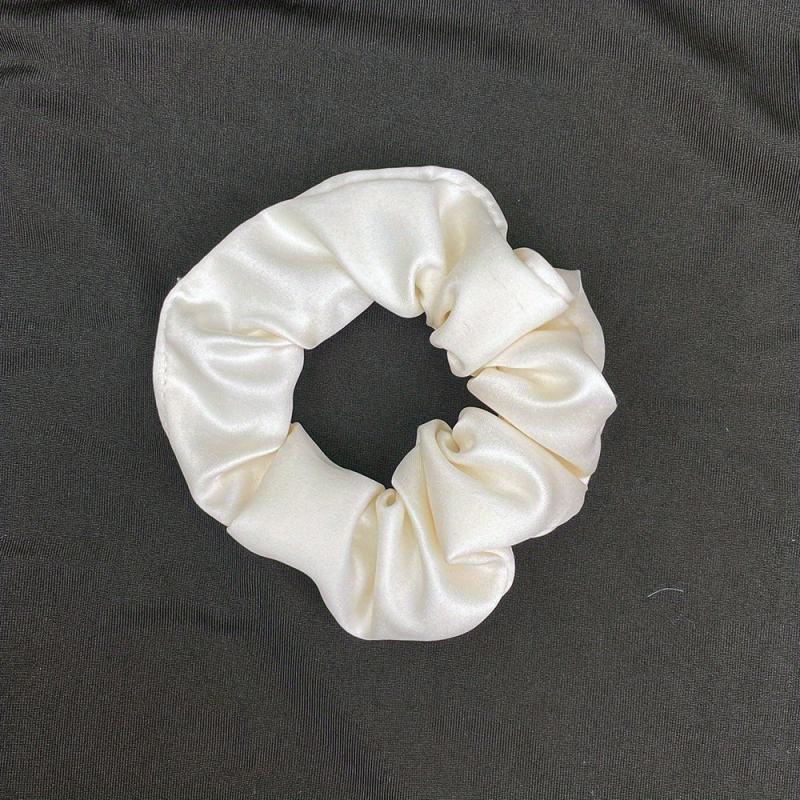 Solid Silk Hair Tie Ponytail Holder Vintage Hair Accessory