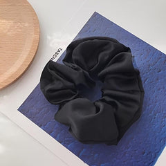 Solid Silk Hair Tie Ponytail Holder Vintage Hair Accessory