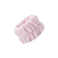 Plush Solid Bath Wrist Band Elastic Absorbent Washband