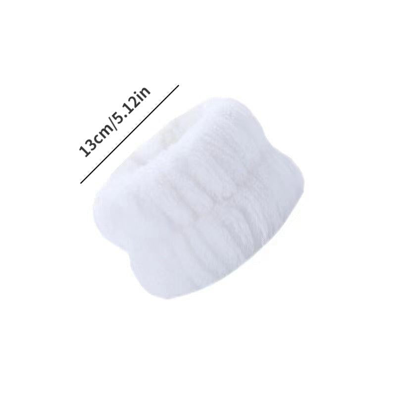 Plush Solid Bath Wrist Band Elastic Absorbent Washband