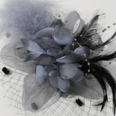 Feather Mesh Flower Head Piece for Tea Party & Cocktail Party