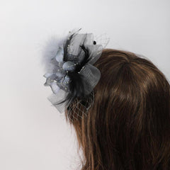 Feather Mesh Flower Head Piece for Tea Party & Cocktail Party