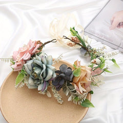 Pastoral Style Flower Headband Wreath Hair Band
