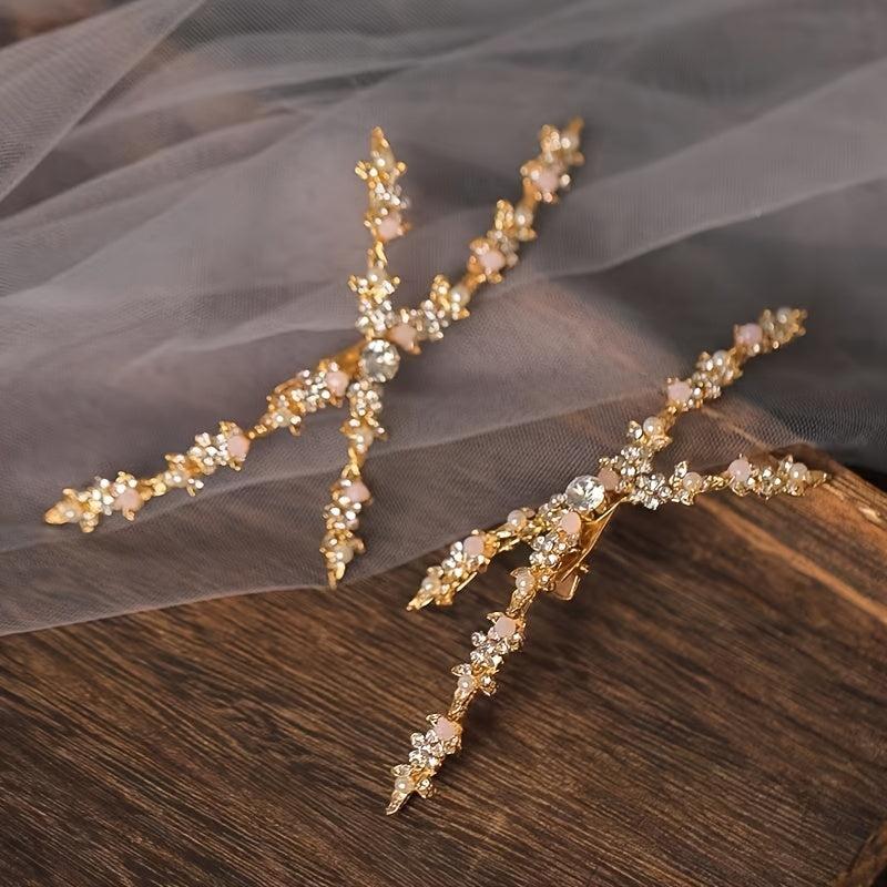 Metal Crystal Hair Clip Rhinestone Side Clip Hair Accessories