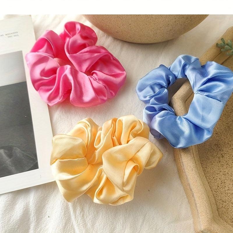Solid Satin Hair Rope Ponytail Holder Hair Accessories