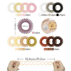100pcs Coil Wire Hair Tie Minimalist Hair Ring Ponytail Holder