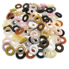 100pcs Coil Wire Hair Tie Minimalist Hair Ring Ponytail Holder