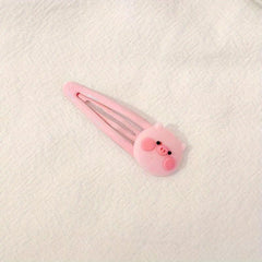 Cartoon Pig Hairpins Creative Girls Hair Accessories