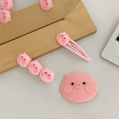 Cartoon Pig Hairpins Creative Girls Hair Accessories