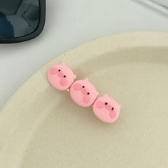 Cartoon Pig Hairpins Creative Girls Hair Accessories