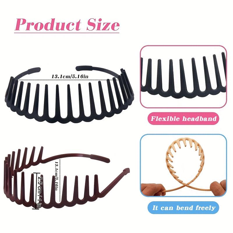 Solid Teeth Hair Band Headband Nonslip Hair Band For Skincare