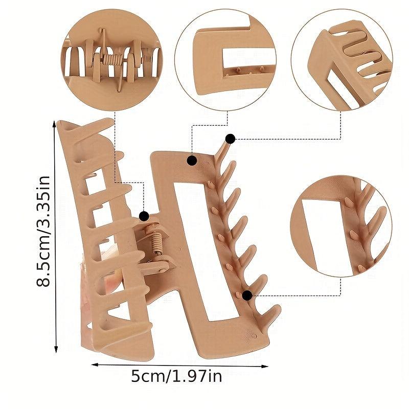 8pcs Large Rectangle Hair Claw Ponytail Holder Hair Accessories