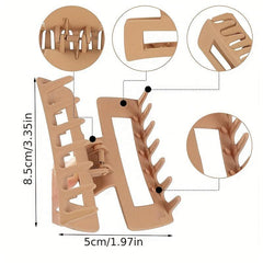 8pcs Large Rectangle Hair Claw Ponytail Holder Hair Accessories