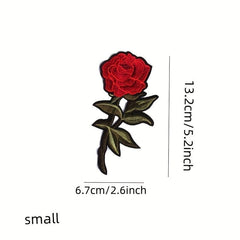 Rose Flower Pattern Embroidery Cloth Patch Iron on Stickers