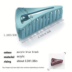 3pcs Triangle Hair Claw Solid Shark Claw Ponytail Holder