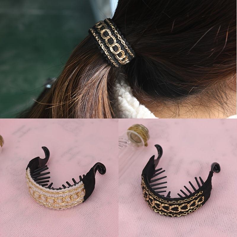 Boho Fabric Bowknot Hair Claw Clip Non Slip Strong Hold Hair Jaw Clip