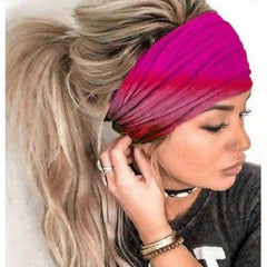Tie Dye Headband Elastic Wide Hairband - Workout Head Wraps