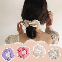 10 Colors Floral Fabric Hair Tie Large Scrunchie Hair Tie
