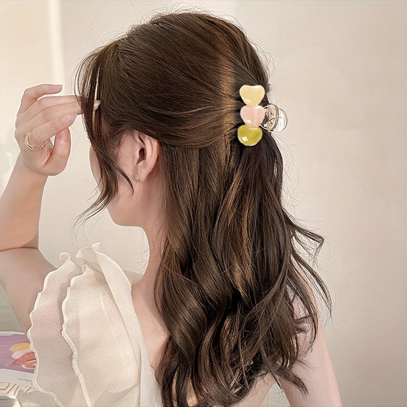 Heart Shaped Candy Hair Claw for Women Girls