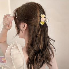 Heart Shaped Candy Hair Claw for Women Girls