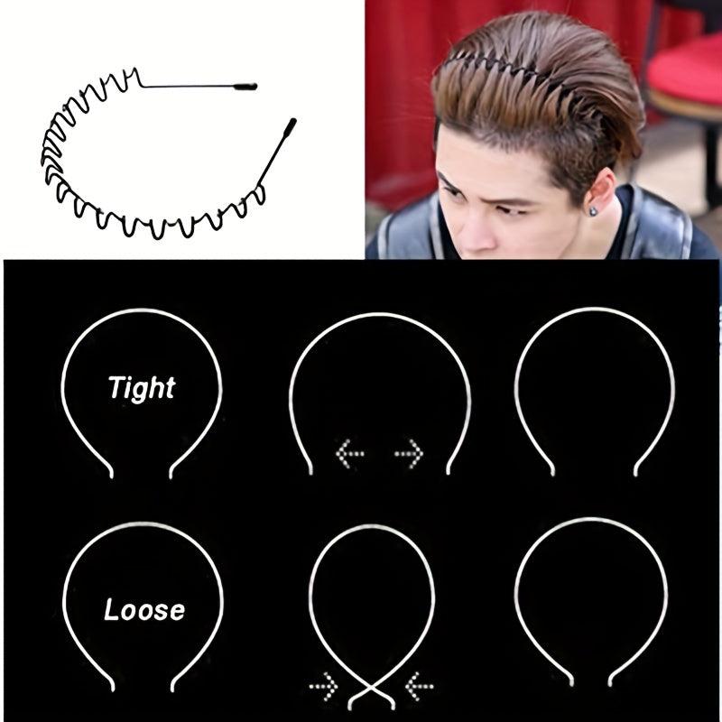 Metal Tooth Headband Wavy Headband Non Slip Headdress Sports Makeup