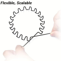 Metal Tooth Headband Wavy Headband Non Slip Headdress Sports Makeup