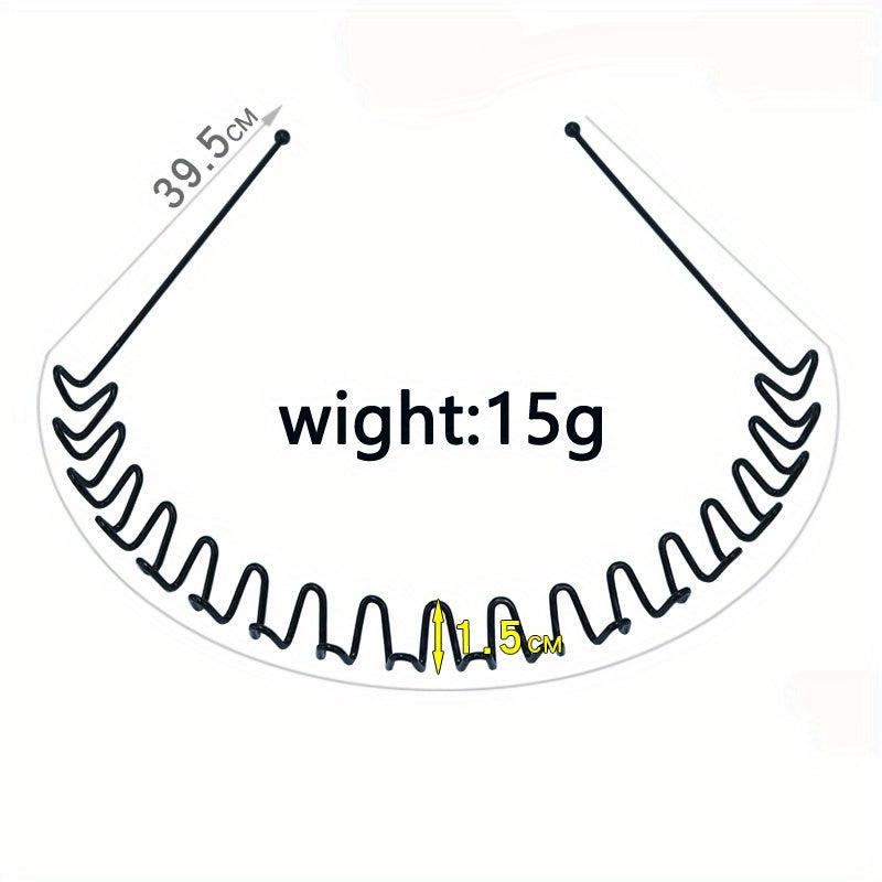 Metal Tooth Headband Wavy Headband Non Slip Headdress Sports Makeup