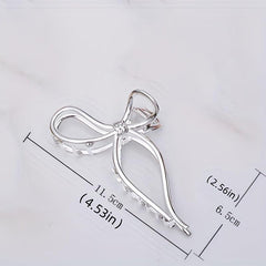 5pcs Metallic Bow Shaped Hair Claw Clip Non-slip Hair Claw for Thick Thin Hair