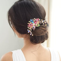 Rhinestone Flower Hair Combs for Mother's Birthday