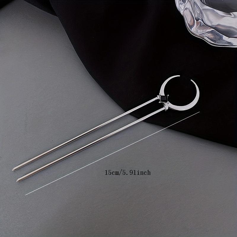 Chinese Style Meniscus Hairpin Bun Headdress Hair Accessories