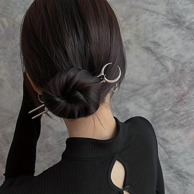 Chinese Style Meniscus Hairpin Bun Headdress Hair Accessories