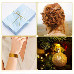 5M 196' Braids Hair Elastic Rope Dreadlock Braiding Rope Metallic Tinsel